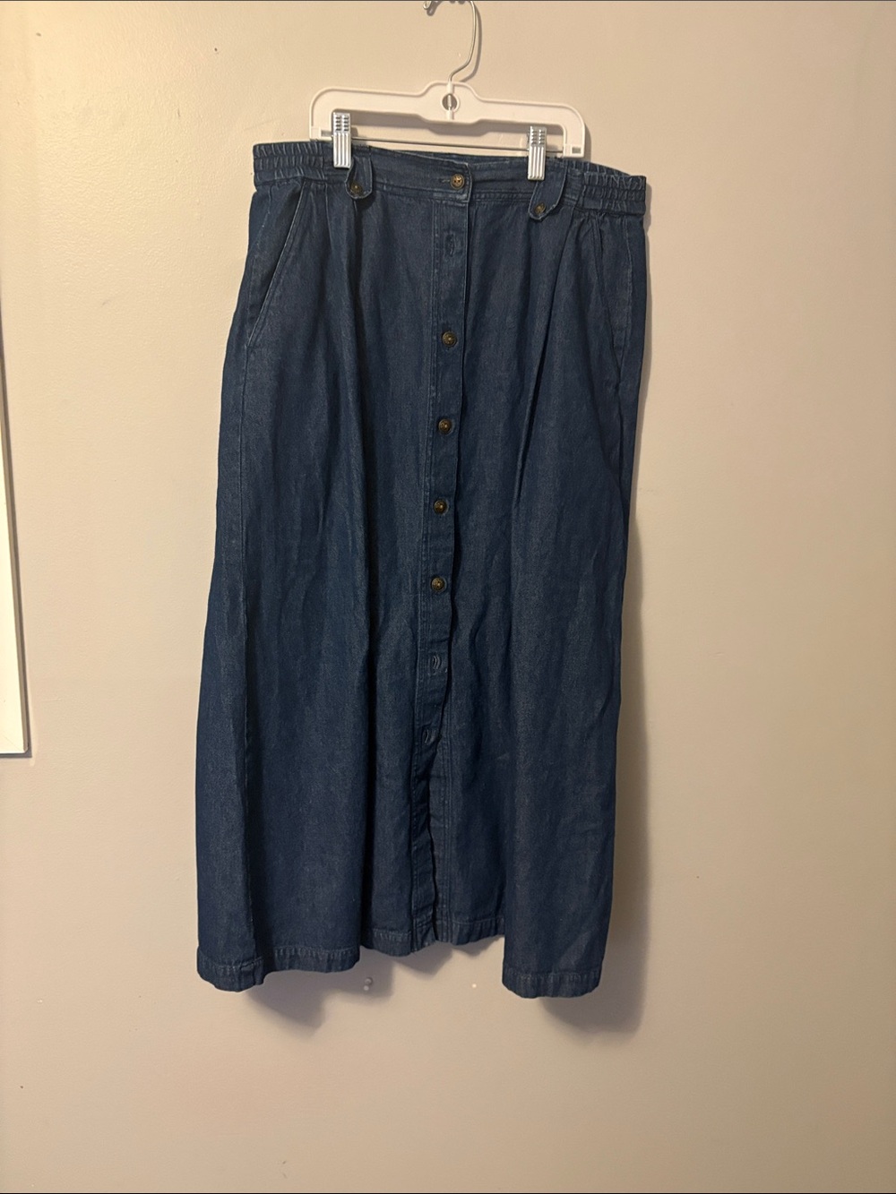 Denim Republic vintage maxi button down skirt